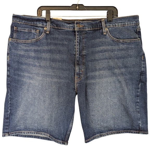 Signature Levi Strauss Denim Shorts Relaxed Fit‎ Blue Jean Shorts Mens 42 - Picture 1 of 9